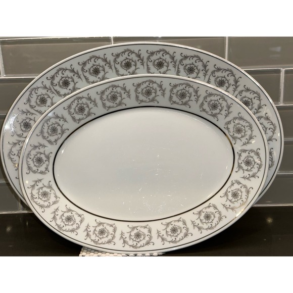 Vintage NORITAKE 2pc “Piccadilly” Platter Set